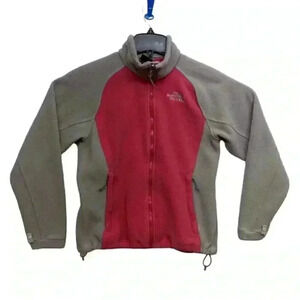 The North Face Size S Fleece Full Zip Winter Jacket Colorblock Zipped Pockets